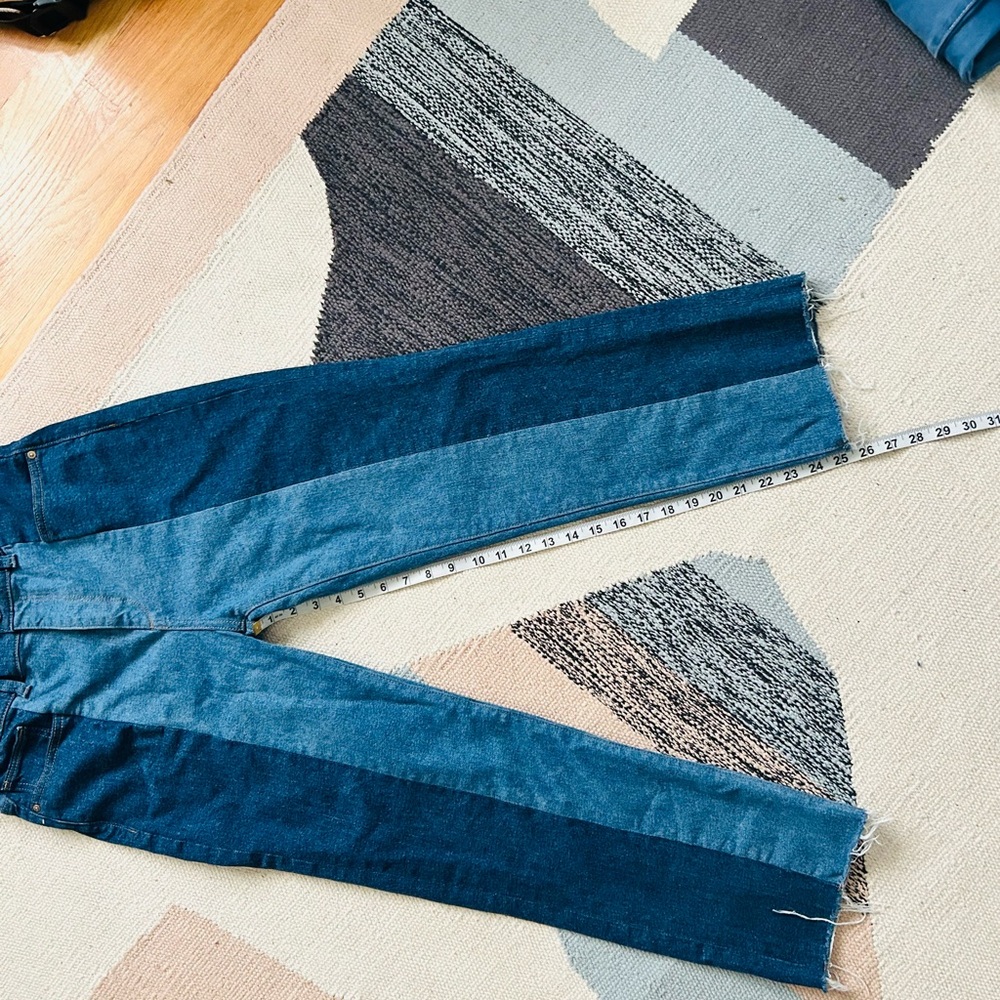 DL1961 Patti Straight vintage high rise ankle two tone jeans - Picture 3 of 6